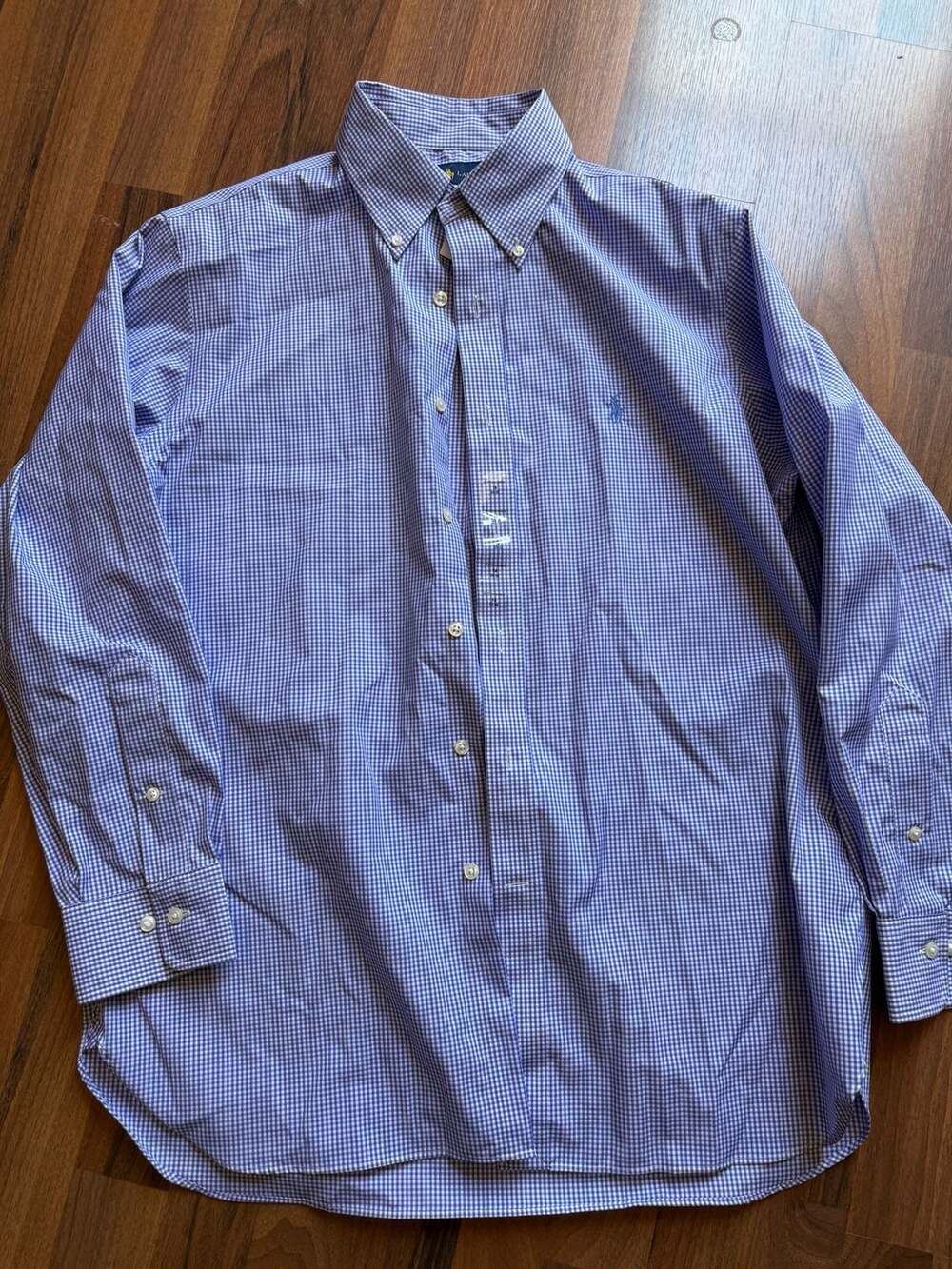 Ralph Lauren Easy Care Long Sleeve Gingham Check Button-Down Shirt
